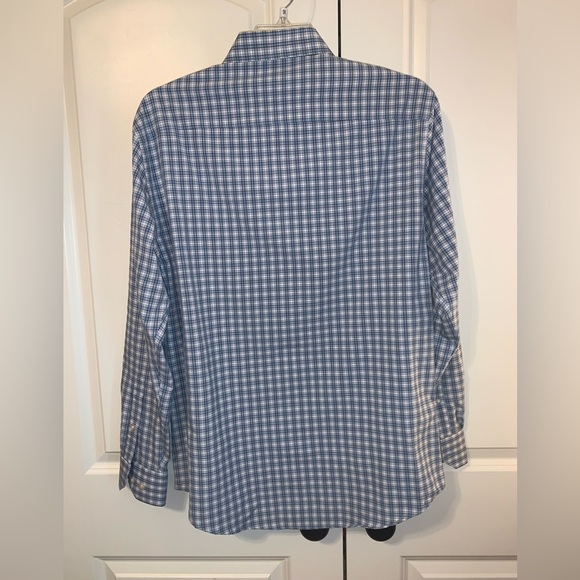 Men's Blue Checkered Petter Millar button down - Picture 4 of 4